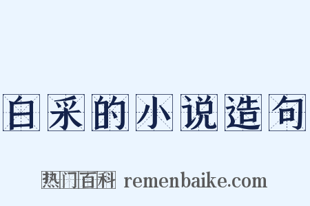 白采的小说造句是什么意思的图片